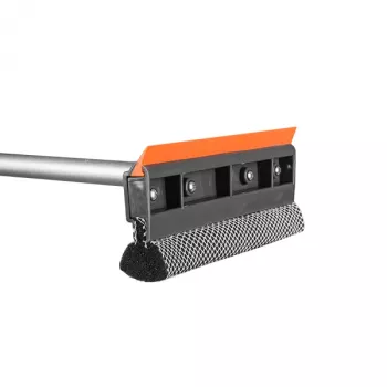 Bradas ES2110 teleskopiskais auto logu tīrītājs ar sūkli un gumijas skrāpi, 600-950 mm, sūkļa platums 200 mm