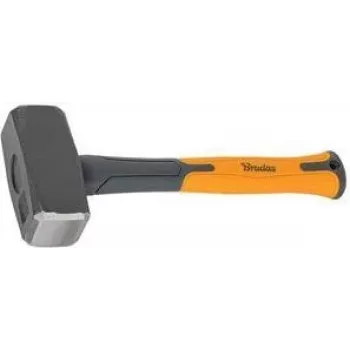 Bradas DIY-HF5100 āmurs ar 1000 g galvu, antracīta/oranžs, 280 mm stiklašķiedras rokturis ar neslīdošu TPR satvērēju, 1 gab.