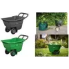 Bradas HANDY-GO dārza ķerra 90 L, zaļa, 150 kg, plastmasas kauss, tērauda rāmis, pneimatiskais ritenis TQ-WB090GR