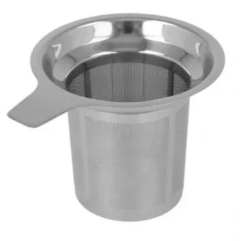 Metaltex lielais tējas sietiņš, nerūsējošais tērauds, lāzera griezuma mikroperforēts filtrs, der krūzēm un tasēm 253835010