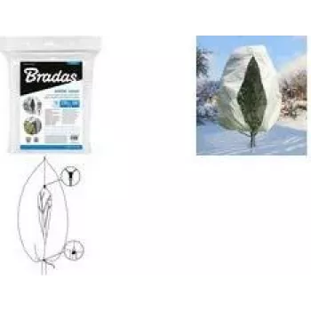 Bradas ziemas aizsargpārvalks augiem, 760 mm diametrs, balts, 1,2 x 1,8 m, 50 g/m², 1 gab. AWWC503120180