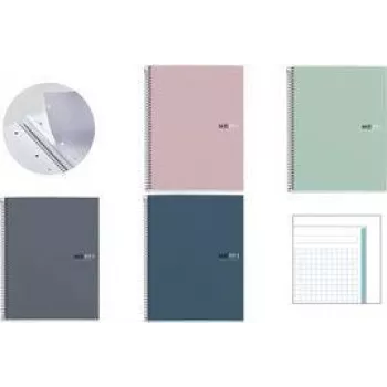 MIQUELRIUS Collegeblock Notebook THE ORIGINAL, DIN A4, zils rūtains, 80 loksnes, 90 gsm, mikroperforēts, 1 gab. (MR46581)