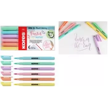 Kores Fasermaler Brush Tip Marker Pastel Style, 1 gab. M21462