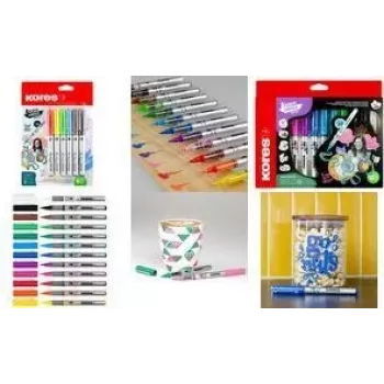 Kores Kreative akrila marķieru komplekts, 6 dažādās krāsās, šķidra tinte, aktivizējams ar kratīšanu, bez sūknēšanas M25061