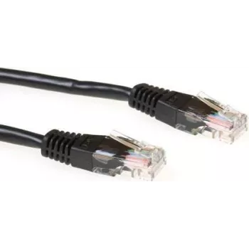 ACT IB9901 Cat6 U/UTP tīkla kabelis, 1m, melns