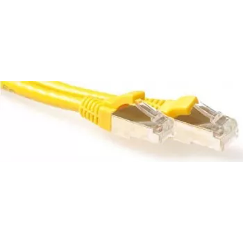 ACT dzeltenais 10m S/FTP CAT6A tīkla kabelis ar snagless RJ45 savienotājiem FB6810