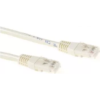 ACT Cat6a U/UTP tīkla kabelis, 0,25m, ziloņkaula, RJ45, 10Gbps, 500MHz IB3352