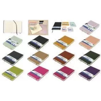 KANGARO Sketchbook, 80 lapas, DIN A6, auksti pelēks PU cietais vāks, 140 g/m² krēmkrāsas papīrs, diegots, bez līnijām K-861215