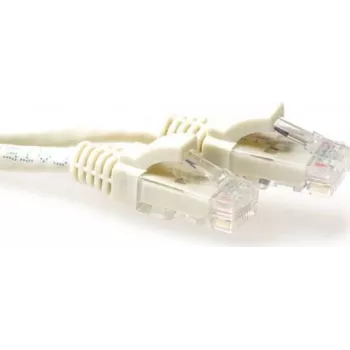 ACT Ivory 0,25m U/UTP CAT6A tīkla kabelis ar snagless RJ45 savienotājiem IB3252