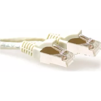 ACT Ivory 0,5m S/FTP CAT6A patch kabelis ar RJ45 savienotājiem FB6000