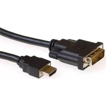 ACT AK3739 HDMI A uz DVI-D konversijas kabelis, 1 m, melns
