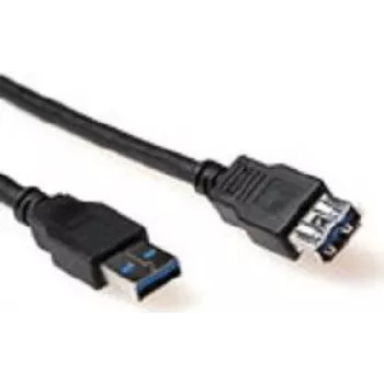 ACT SB3040 USB 2.0 pagarinājuma kabelis 0,5m USB-A tēviņš uz USB-A mātīte melns