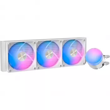 Ocypus Delta L36 ARGB V2 White šķidruma dzesētājs CPU, 360mm radiators, 3x120mm ARGB ventilatori, Intel un AMD