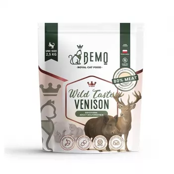BEMO Cat Wild Taste Venison - sausā kaķu barība - 2,5 kg