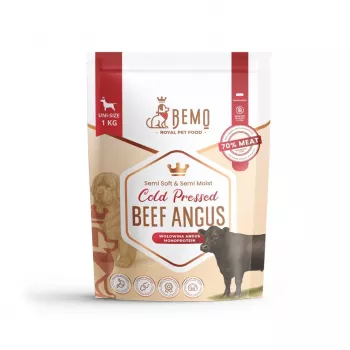 BEMO Cold Pressed Beef Angus Mono sausā barība suņiem - 1kg