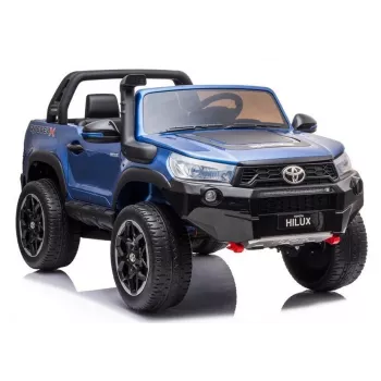 LEAN CARS Toyota Hilux DK-HL850 elektriskais auto bērniem, zilā lakā, 4x4, 2 vietas, tālvadības pults, LED apgaismojums, MP3, Bluetooth