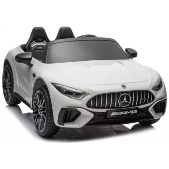LEAN CARS Mercedes AMG SL63 ar bateriju darbināms braucamais auto bērniem, balts