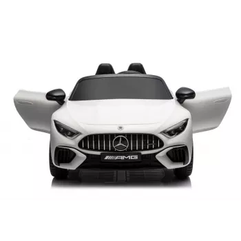 LEAN CARS Mercedes AMG SL63 ar bateriju darbināms braucamais auto bērniem, balts