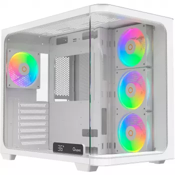 Ocypus Iota C70 Curve ARGB Digital White 270° Panoramic Glass Mid-Tower PC korpuss