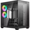 Ocypus Delta C74 ARGB melns mid-tower korpuss ar panorāmas stiklu