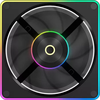 Ocypus Sigma F12 ARGB 120mm PWM korpusa ventilators, melns, hidrauliskais gultnis, 65 CFM, adresējams RGB