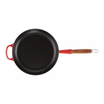 LE CREUSET čuguna panna ar koka rokturi 28 cm, sarkana