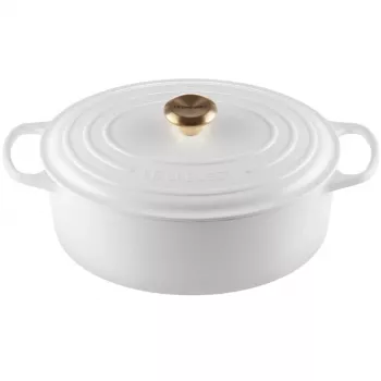 Le Creuset čuguna ovāls katls 31cm / 6,3L balts