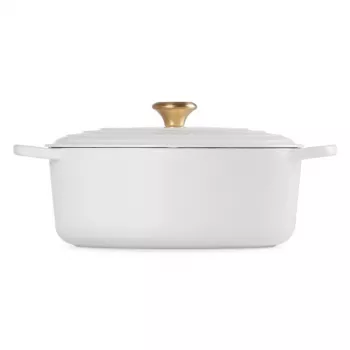 Le Creuset čuguna ovāls katls 31cm / 6,3L balts