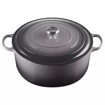 LE CREUSET čuguna apaļais Dutch Oven 34cm 12L pelēks