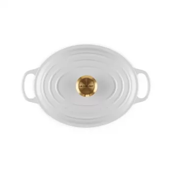 LE CREUSET emaljēta čuguna ovāla holandiešu katls 27 cm 4,1 L balts