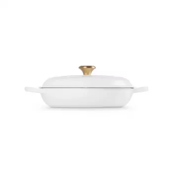 LE CREUSET seklais čuguna kastrolis 30cm 3.5L balts