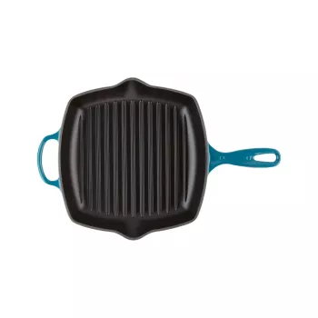 Le Creuset čuguna kvadrātveida grila panna 26x26cm zila
