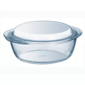 Pyrex Essentials apaļš stikla trauks ar vāku, 3L, borosilikāta stikls, Ø22cm