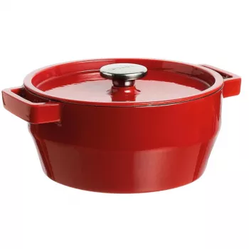 PYREX čuguna katls 6,8L apaļš 28cm sarkans