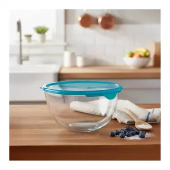 PYREX stikla maisīšanas bļoda ar vāku 2,3L Ø21cm