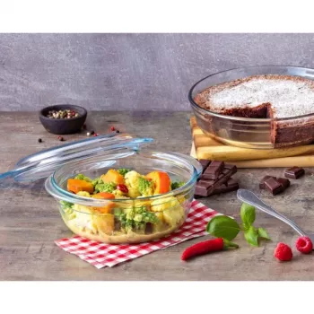 PYREX Essentials stikla trauks ar vāku 1.4L Ø17cm