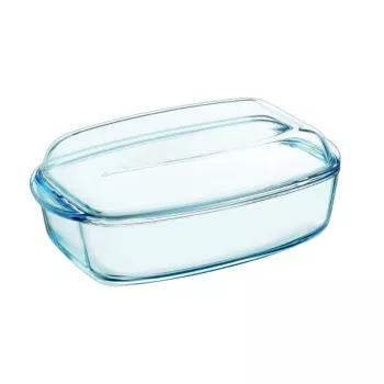 PYREX stikla trauks ar vāku 4,5L taisnstūra Essentials 33x20x14cm
