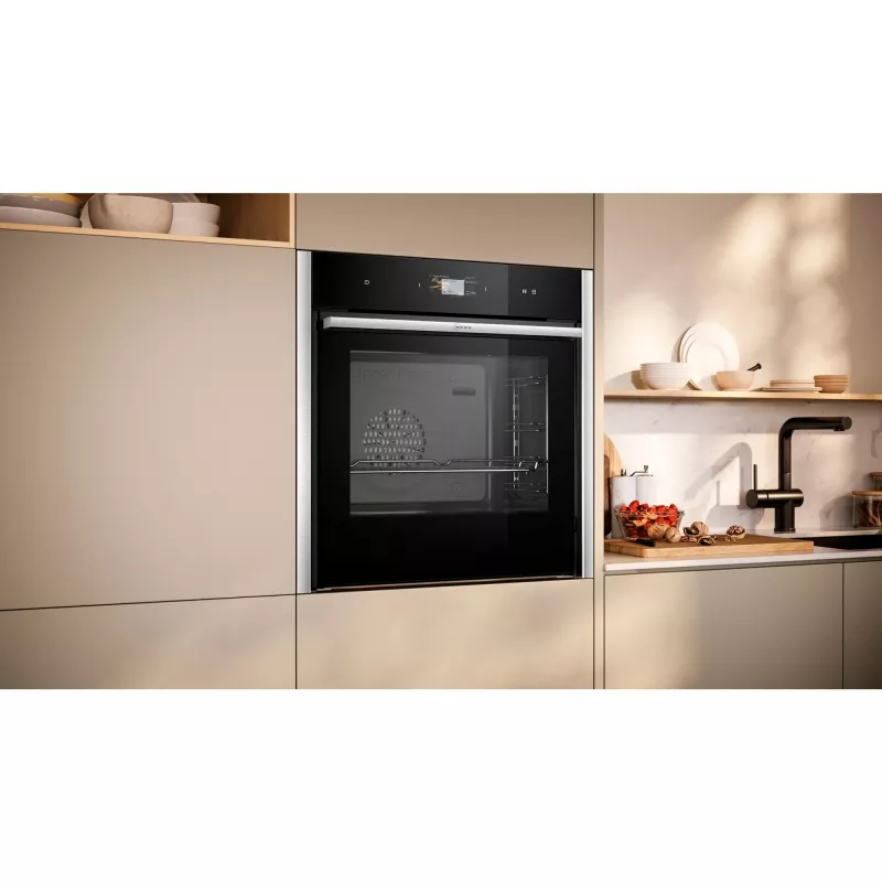 Neff B64FS31N0 N90 iebūvējamā cepeškrāsns ar FullSteam, 71L, nerūsējošais tērauds