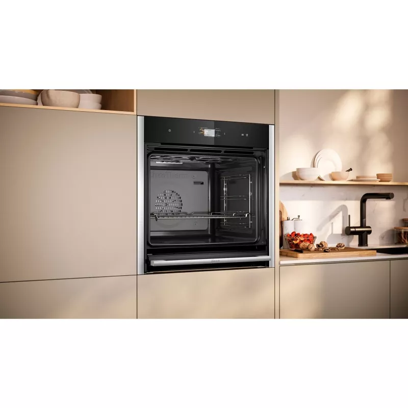 Neff B64FS31N0 N90 iebūvējamā cepeškrāsns ar FullSteam, 71L, nerūsējošais tērauds