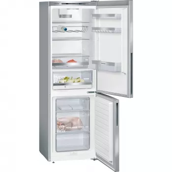 Siemens KG36EALCA iQ500 brīvstāvošs ledusskapis-ar saldētāju, 186 cm, C, nerūsējošā tērauda izskats