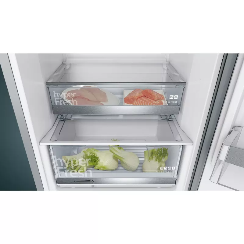 Siemens KG39EALCA iQ500 brīvstāvošs ledusskapis-ar saldētavu, 201 cm augsts, energoefektivitātes klase C, sudraba krāsā