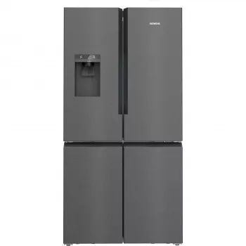 Siemens KF96DPXEA iQ700 French Door Side-by-Side ledusskapis ar ūdens un ledus dozatoru, 183 cm, energoefektivitātes klase E, nerūsējošais tērauds