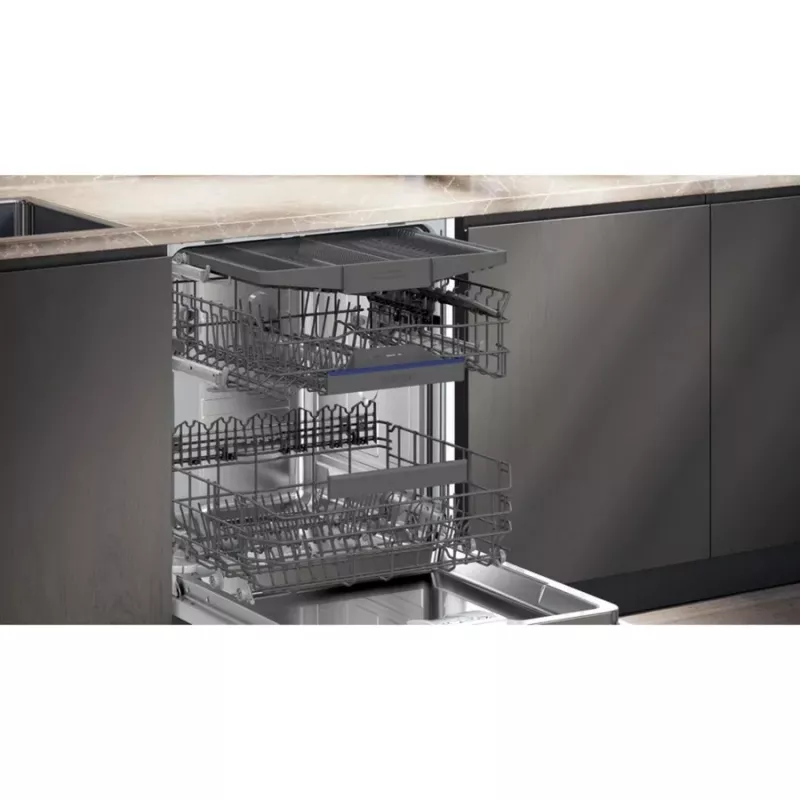 Siemens SX53ES22CE iQ300 daļēji integrējamā trauku mazgājamā mašīna, 60 cm, 13 vietas, energoefektivitātes klase E, Home Connect, AquaStop, InfoLight, nerūsējošais tērauds