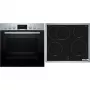 Bosch HND415LS62 iebūvējams cepeškrāsns un keramikas plīts komplekts, 71L, 7 funkcijas, nerūsējošais tērauds