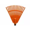 HORTUS mazā rokas grābšķe ar rokturi, oranža, 20 cm galva, 14 zobi