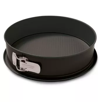 NEWILL atsperveida formas apaļa kūkas forma Ø26x7,6 cm, melna, ar nepiedegošu pārklājumu, oglekļa tērauds