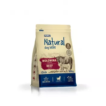 NATURAL Beef with Lamb Mini sausā barība pieaugušiem mazo šķirņu suņiem, 830g