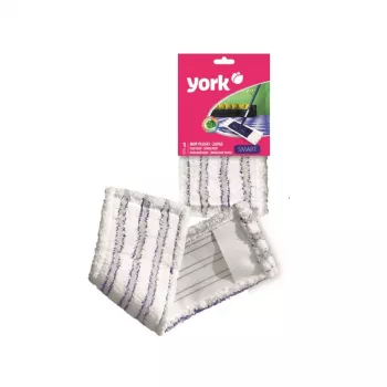 YORK rezerves mikrošķiedras salvete Smart Flat Mop 45x15cm pelēka/balta