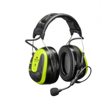 3M Peltor WS Alert X MRX21A3WS7 Bluetooth ausu aizsargi ar FM radio, galvas lente, SNR 31 dB, melni/dzelteni