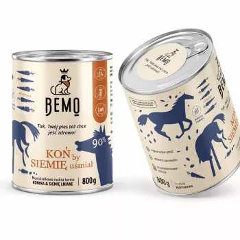 BEMO Horse with Linseed Mono mitrā barība suņiem - 800g